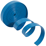 5M Folding PU Leather Flat Cord, Deep Sky Blue, 15x1mm, about 5.47 Yards(5m)/Bundle(OCOR-WH20012-14C-10)