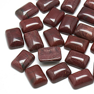 Natural Red Jasper Cabochons, Rectangle, 14x10x5.5mm(G-T028-10x14mm-20)