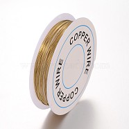 Round Craft Copper Wire,Cadmium Free & Nickel Free & Lead Free,Golden,22 Gauge,0.6mm,about 11.48 Feet(3.5m)/roll(X-CW0.6mm007A-NF)