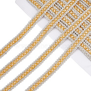 Polyester Braided Lace Trim, Sewing Centipede Lace Ribbon, for Clothes Accessories and Curtains Accessories, White, 5/8 inch(16mm), about 13.12 Yards(12m)/Roll(OCOR-WH0078-08A)