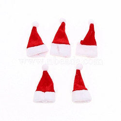 Doll House Mini Cloth Hats, Christmas Home Decorations, Red, 60x40mm(MIMO-PW0003-133)