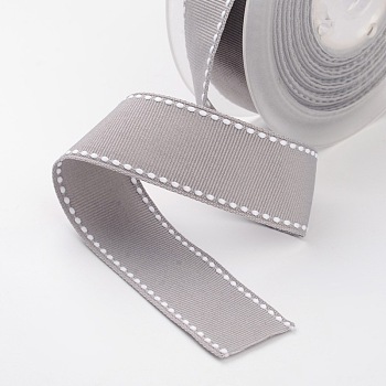 Grosgrain Polyester Ribbons for Gift Packings, Silver, 1-1/2 inch(38mm), about 100yards/roll(91.44m/roll)