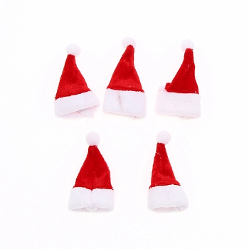 Doll House Mini Cloth Hats, Christmas Home Decorations, Red, 60x40mm