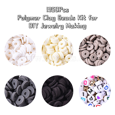1350Pcs Polymer Clay Beads Kit for DIY Jewelry Making(DIY-YW0004-39B)-2