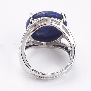 Lapis naturelles réglables anneaux de doigt lazuli(X-RJEW-F075-01L)-3