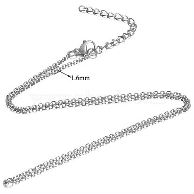 304 Stainless Steel Cable Chain Necklace(STAS-T040-PJ204-50)-3