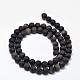 Frosted Natural Golden Sheen Obsidian Round Bead Strands(G-F266-04-6mm)-2