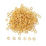 Iron Split Rings, Double Loops Jump Rings, Cadmium Free & Lead Free, Golden, about 24000pcs/1000g, 4x1.4mm, about 3.3mm inner diameter(NFDJRG4mm)