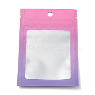 Plastic Zip Lock Bag, Gradient Color Storage Bags, Self Seal Bag, Top Seal, with Window and Hang Hole, Rectangle, Orchid, 12x8x0.25cm, Unilateral Thickness: 3.1 Mil(0.08mm), 95~100pcs/bag(OPP-H001-01A-08)