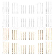 PandaHall Elite 60Pcs 3 Style Brass Tube Beads, Long-Lasting Plated, Faceted Tube, Mixed Color, 25~35x2mm, Hole: 1.2mm, 20pcs/style(KK-PH0003-86)
