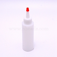 PE Plastic Squeeze Bottle, with Cover, Liqiud Bottle, Column, White, 38x160mm, Capacity: 100ml(3.38 fl. oz)(KY-WH0024-44)