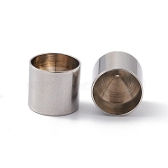 201 Stainless Steel Cord Ends, End Caps, Column, Stainless Steel Color, 10x11mm, Inner Diameter: 10mm(STAS-G288-01H-P)