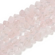 Natural Rose Quartz Beads Strands, Cube, 7.5~8.5x6.5~8.5x5.5~6.5mm, Hole: 0.7mm, about 52~56pcs/strand, 15.16~15.87''(38.5~40.3cm)(G-A257-A06-01)