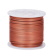 Round Aluminum Wire, Matte Effect, Coral, 12 Gauge, 2mm, about 98.42 Feet(30m)/roll(AW-BC0001-2mm-13)