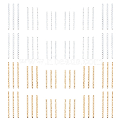 PandaHall Elite 60Pcs 3 Style Brass Tube Beads, Long-Lasting Plated, Faceted Tube, Mixed Color, 25~35x2mm, Hole: 1.2mm, 20pcs/style(KK-PH0003-86)