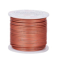 Round Aluminum Wire, Matte Effect, Coral, 12 Gauge, 2mm, about 98.42 Feet(30m)/roll(AW-BC0001-2mm-13)