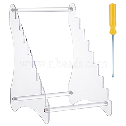 Transparent Acrylic Fruit Knife Display Stands, Detachable Knife Holders for Home Kitchen, Store, Exhibition, Clear, 180x150x240mm(AJEW-WH0470-91A)