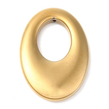 Electroplated Synthetic Non-magnetic Hematite Pendants, Oval Charms, Golden Plated, 34x23.5x2mm, Hole: 1mm