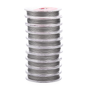 Tiger Tail Wire, Stainless Steel Wire, Round, Stainless Steel Color, 0.4mm, about 32.81 Feet(10m)/Set