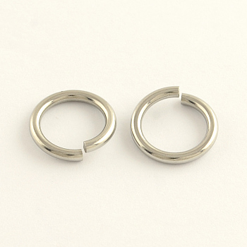 Tarnish Resistant 304 Stainless Steel Open Jump Rings, Saw Cut Round, Stainless Steel Color, 12 Gauge, 12x2mm, Inner Diameter: 8mm, Hole: 8mm