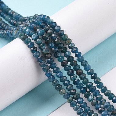 Faceted Rondelle Natural Apatite Bead Strands(G-F289-48B)-6