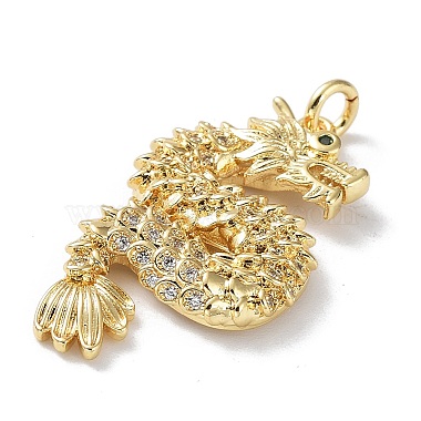 Rack Plating Brass Micro Pave Cubic Zirconia Pendants(KK-Q797-10G)-2