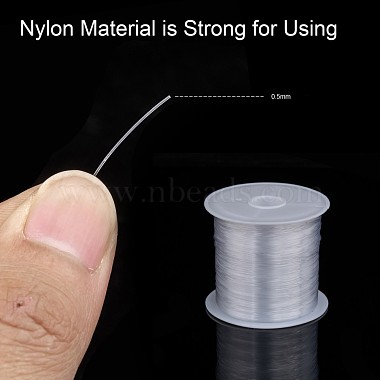 Elastic Crystal Thread, Stretchy String Bead Cord, for Beaded Jewelry  Making, Clear, 0.4mm, about 21.87 yards(20m)/roll