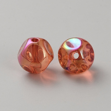 Plating Acrylic Beads(OACR-WH20006-01A)-2