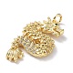 Rack Plating Brass Micro Pave Cubic Zirconia Pendants(KK-Q797-10G)-2