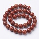 Natural Red Jasper Round Beads Strands(GSR10mmC011)-3