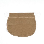 Adjustable Cotton Maternity Pants Extender, with Elastic Ribbon, Waistband Extender, Tan, 167x224x2mm(FIND-WH0082-26A)