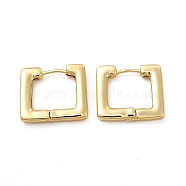 Rack Plating Brass Square Hinged Hoop Earrings for Women, Lead Free & Cadmium Free, Real 18K Gold Plated, 22x19x3.5mm, Pin: 1mm(EJEW-F302-04G)