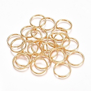 304 Stainless Steel Split Rings, Double Loops Jump Rings, Golden, 18x2.5mm, about 15mm inner diameter, Single Wire: 1.25mm(X-STAS-H413-08G)