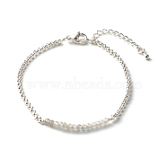 Natural Labradorite Beaded Bracelets, with 304 Stainless Steel Rolo Chain, 7.48 inch(190mm)(BJEW-JB06384-10)
