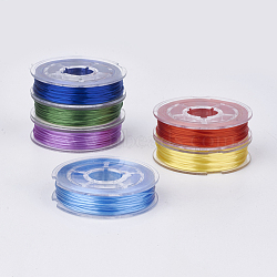 Flat Elastic Crystal String, Elastic Beading Thread, for Stretch Bracelet Making, Mixed Color, 0.4mm, about 16.4 yards(15m)/roll(EW-G010-A)