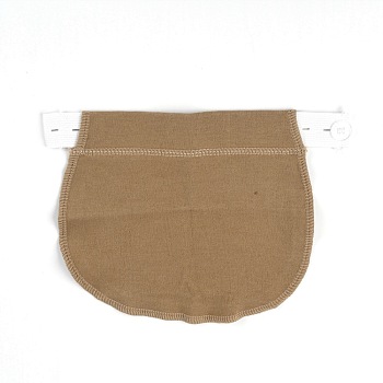 Adjustable Cotton Maternity Pants Extender, with Elastic Ribbon, Waistband Extender, Tan, 167x224x2mm