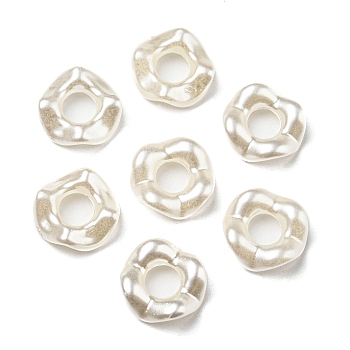 ABS Imitation Pearl Beads, Ring, 12x3mm, Hole: 5mm