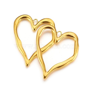 Antique Golden Heart Alloy Big Pendants