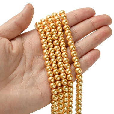 Eco-Friendly Dyed Glass Pearl Round Beads Strands(HY-A002-6mm-RB112)-4