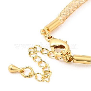 Brass Mesh Chain Bracelets for Women(DIY-B066-02G)-3