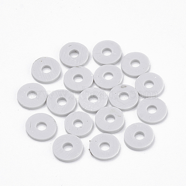 Плоские круглые экологически чистые бусины из полимерной глины ручной работы(X-CLAY-R067-4.0mm-39)-2
