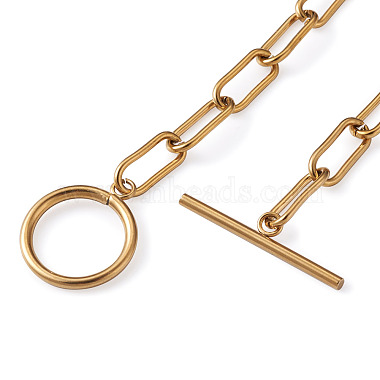 304 Stainless Steel Paperclip Chain Bracelets(BJEW-TA0003-04)-3
