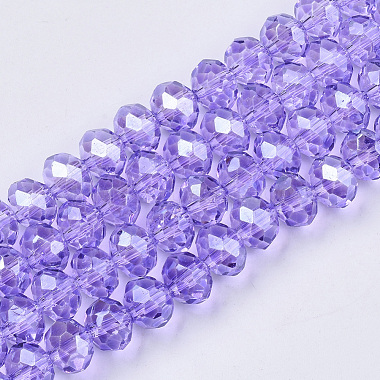 3mm Lilac Rondelle Glass Beads