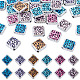 30Pcs UV Plating Printed Opaque Acrylic Beads(OACR-TA0001-73C)-1