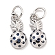 Brass Micro Pave Marine Blue Cubic Zirconia Charms(KK-Q814-06P)-1