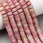 Natural Rhodonite Beads Strands, Disc, Heishi Beads, 6x3.5mm, Hole: 0.8mm, about 115~118pcs/strand, 14.76~14.96''(37.5~98cm)(G-M420-A11-01)