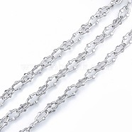 Alloy Oval Link Chains, with Spool, Cadmium Free & Nickel Free & Lead Free, Unwelded, Platinum, 17.5x11.5x4.5mm, about 32.81 Feet(10m)/Roll(LCHA-N01-01)
