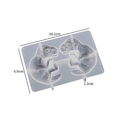 DIY Silicone Display Molds, Resin Casting Molds, for UV Resin, Epoxy Resin Jewelry Making, Dinosaur Pattern, 69~72x101x12~16mm(SIMO-PW0009-05C)