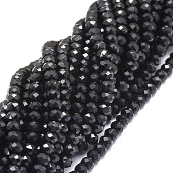 Natural Tourmaline Beads Strands, Faceted, Rondelle, 5x3~3.5mm, Hole: 0.8mm, about 106pcs/strand, 15.43''(39.2cm)(G-E569-H04)