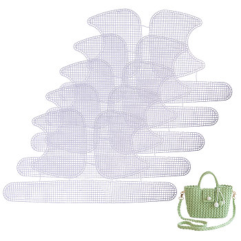 Plastic Mesh Canvas Sheets, Bag Bottom Shaper Pads, Purse Making Template, for Yarn Crochet, Embroidery Craft, White, 520x295x1.5mm